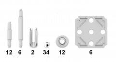 Set de constructie magnetic Classic Glow - 72 piese