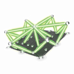 Set de constructie magnetic Classic Glow - 72 piese