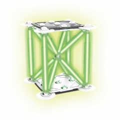 Set de constructie magnetic Classic Glow - 72 piese