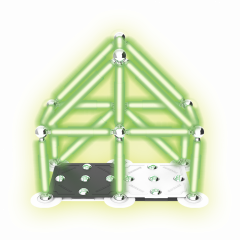Set de constructie magnetic Classic Glow - 72 piese