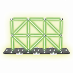 Set de constructie magnetic Classic Glow - 72 piese