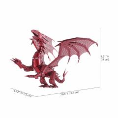 Puzzle 3D - Piececool - Dragon rosu