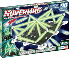 Set de constructie magnetic Classic Glow - 98 piese