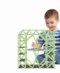 Set de constructie magnetic Classic Glow - 98 piese