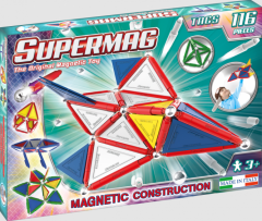 Set de constructie magnetic - Tags - 116 piese