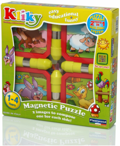 Set magnetic pentru bebelusi Kliky - Animale ferma