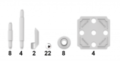 Set de constructie magnetic Color - 48 piese