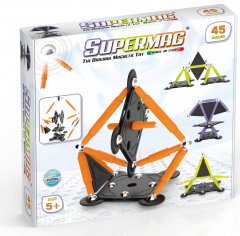 Set de constructie magnetic Projects Tehnicolor 45 piese