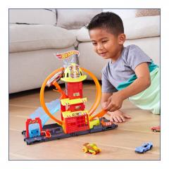 Jucarie - Statie de pompieri Hot Wheels - Super Loop