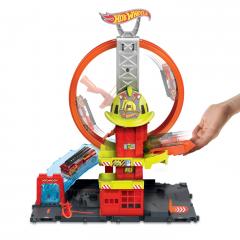 Jucarie - Statie de pompieri Hot Wheels - Super Loop