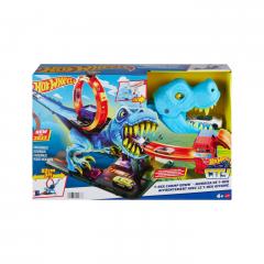 Masina cu pista - Hot Wheels - T-Rex Chomp Down