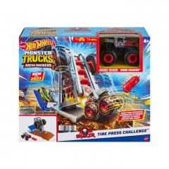 Joc - Hot Wheels Monster Truck Entry Challenge Arena Smashers - Tire Press