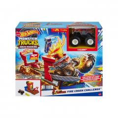 Joc - Hot Wheels Monster Truck Entry Challenge Arena Smashers, Fire Crash