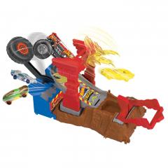 Joc - Hot Wheels Monster Truck Entry Challenge Arena Smashers, Fire Crash