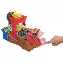 Joc - Hot Wheels Monster Truck Entry Challenge Arena Smashers, Fire Crash
