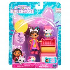 Set Gabbys Dollhouse - Papusa cu pisicuta si studioul de arta a lui Gabby