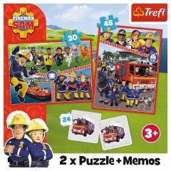Puzzle 2in1 39 piese - Pompierul Sam