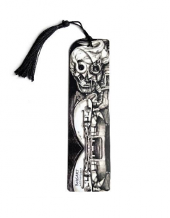 Semn de carte - Alb-Negru - Portret robot