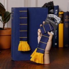 Semn de carte - Book Scarf - Navy and Yellow