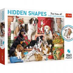 Puzzle 1000 de piese - Hidden Shapes - Doggy Fun