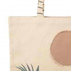 Tote bag - Sweet Leaves - Off-White & Terra