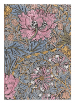 Jurnal - Midi, Lined - William Morris - Morris Pink Honeysuckle