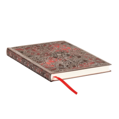 Carnet - Midi, Unlined - Silver Filigree - Garnet