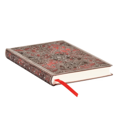 Carnet - Mini, Lined - Silver Filigree - Garnet