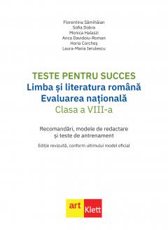 Limba si literatura romana. Evaluarea Nationala 2023. Clasa a VIII-a