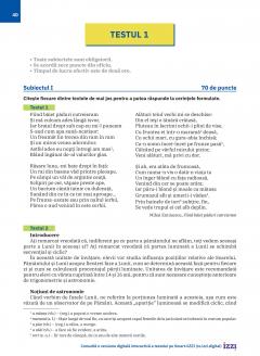 Limba si literatura romana. Evaluarea Nationala 2023. Clasa a VIII-a