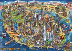 Puzzle 500 piese - New York City Map
