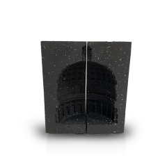 Set 2 suporturi laterale pentru carti - Volterra Negru-Granit