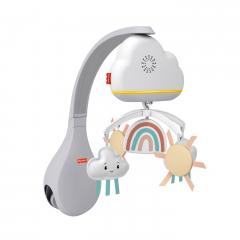 Jucarie bebelusi - 2 in 1 Mobile & Soother - Raindow Showers Bassinet to Bedside Mobile