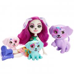 Set figurine - Enchantimals City Tails Main Street - Dessa Dalmatian Family