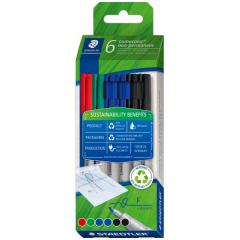 Marker non-permanent Lumocolor - 0.6 mm, set 6 bucati