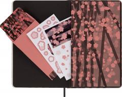 Carnet - Moleskine Limited Edition - Sakura - Fabric Hard Cover, Pocket, Ruled - Kosuke Tsumura