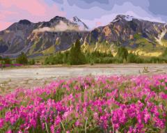 Set pictura pe numere - Primavara la munte