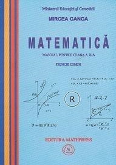 Matematica - Manual pentru clasa a X-a, Trunchi comun + curriculum diferențiat (TD + CD)