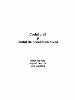 Codul civil si Codul de procedura civila