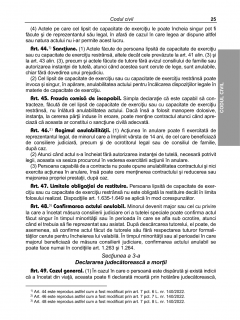 Codul civil si Codul de procedura civila