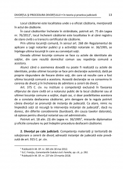 Divortul si procedura divortului in teoria si practica judiciara