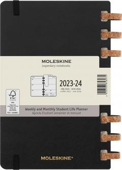 Agenda 2023 -2024 - 12-Months Academic Planner - Large, Spiral, Hard Cover - Black