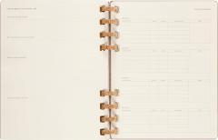 Agenda 2023 -2024 - 12-Months Academic Planner - XL, Spiral, Hard Cover - Crush Almond