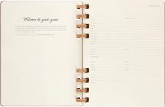Agenda 2023 -2024 - 12-Months Academic Planner - XL, Spiral, Hard Cover - Crush Almond