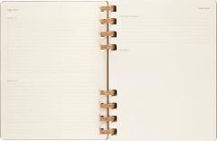 Agenda 2023 -2024 - 12-Months Academic Planner - XL, Spiral, Hard Cover - Crush Almond