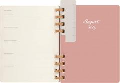 Agenda 2023 -2024 - 12-Months Academic Planner - XL, Spiral, Hard Cover - Crush Almond