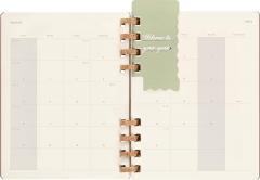 Agenda 2023 -2024 - 12-Months Academic Planner - XL, Spiral, Hard Cover - Crush Almond