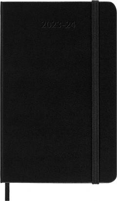 Agenda 2023-2024 - 18-Month Weekly Planner - Pocket, Hard Cover - Black