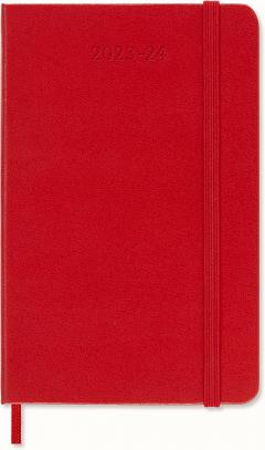 Agenda 2023-2024 - 18-Month Weekly Planner - Pocket, Hard Cover - Scarlet Red