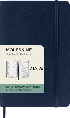 Agenda 2023-2024 - 18-Month Weekly Planner - Pocket, Soft Cover - Sapphire Blue